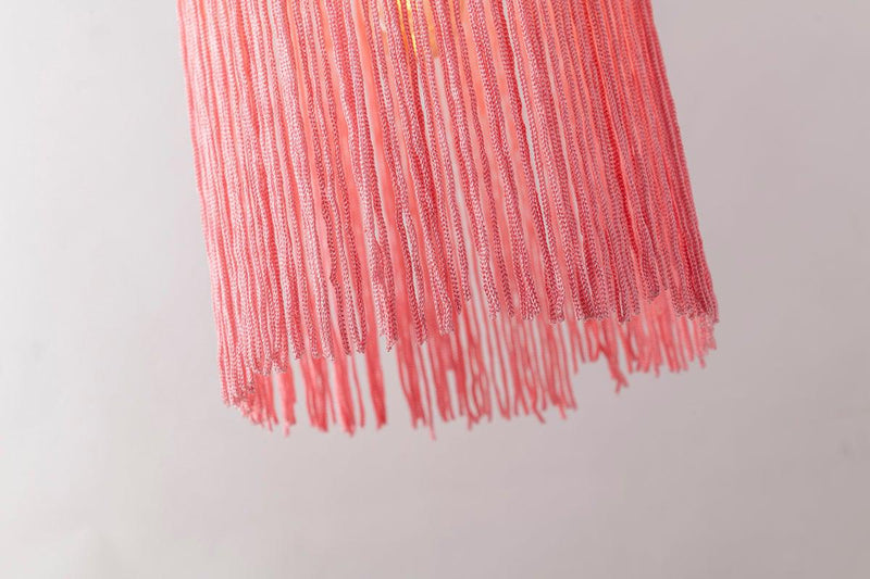 Lighting - Pendant Scarlett 1 Light Pendant // Gold Leaf & Pink 