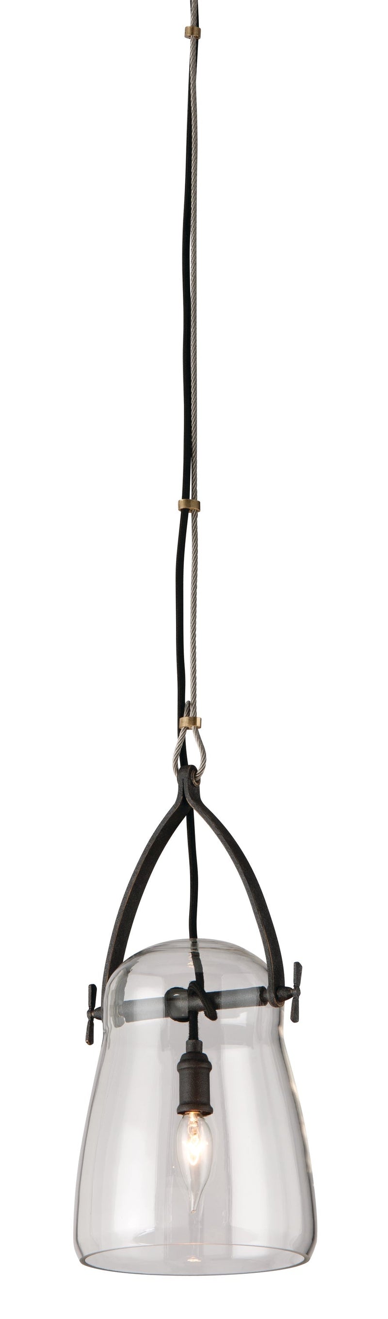 Lighting - Pendant Silverlake 1lt Pendant Small // French Iron 