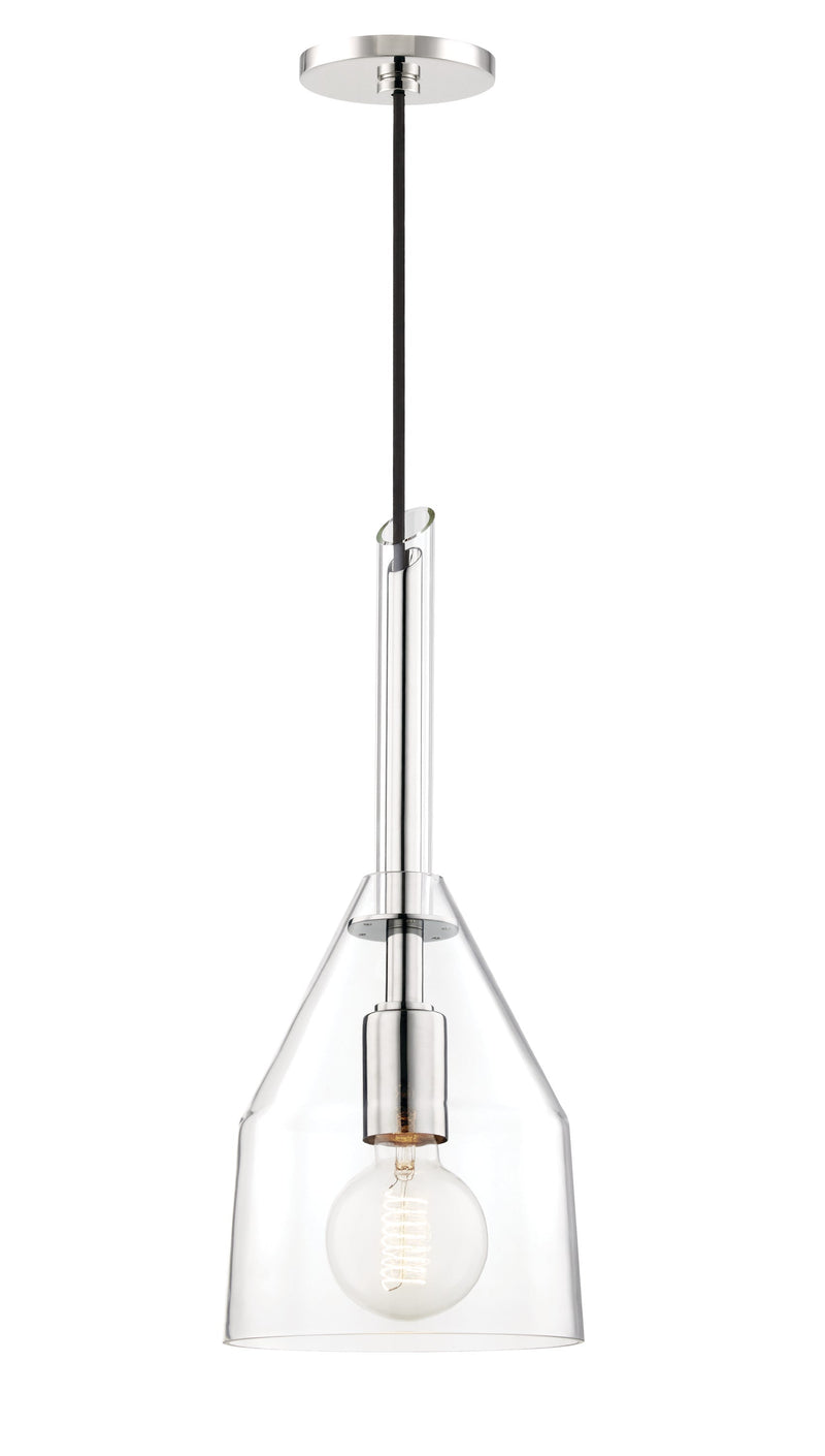 Lighting - Pendant Sloan 1 Light Small Pendant // Polished Nickel 