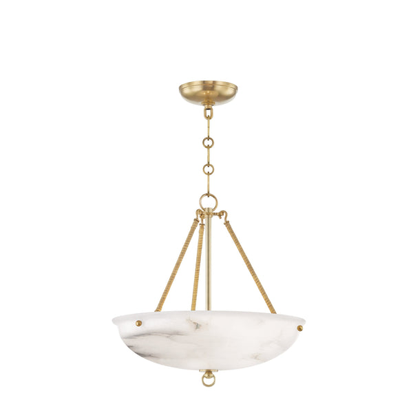 Lighting - Pendant Somerset 3 Light Pendant // Aged Brass 