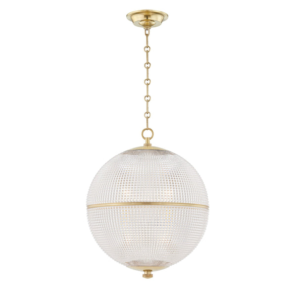 Lighting - Pendant Sphere No. 3 1 Light Large Pendant // Aged Brass 