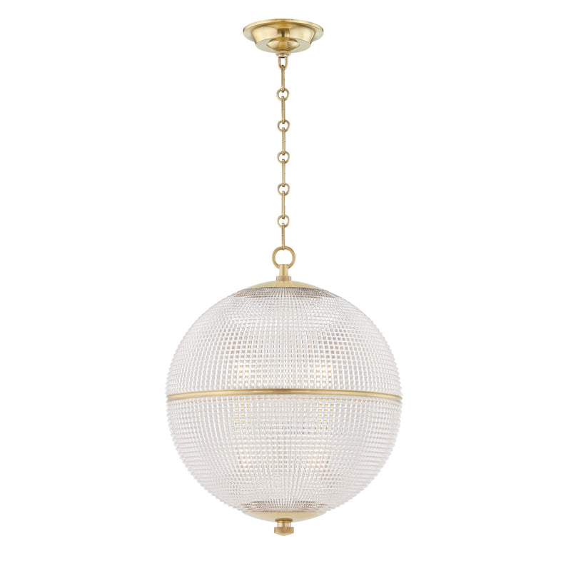 Lighting - Pendant Sphere No. 3 1 Light Large Pendant // Aged Brass 