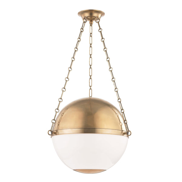 Lighting - Pendant Sphere No.2 3 Light Large Pendant // Aged Brass 