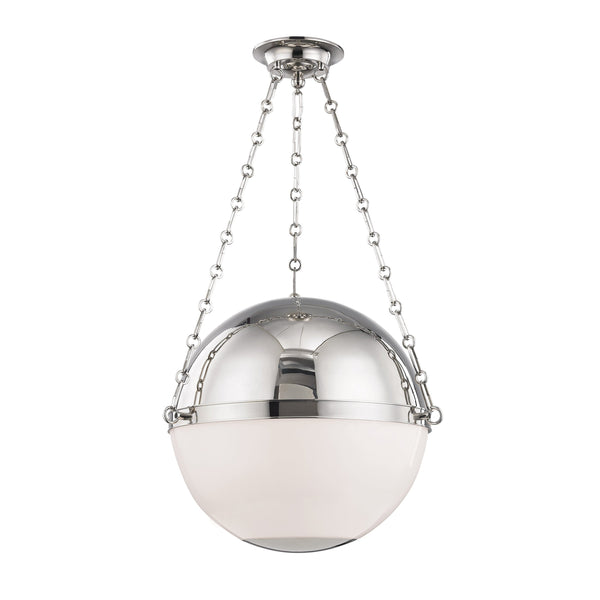 Lighting - Pendant Sphere No.2 3 Light Large Pendant // Polished Nickel 