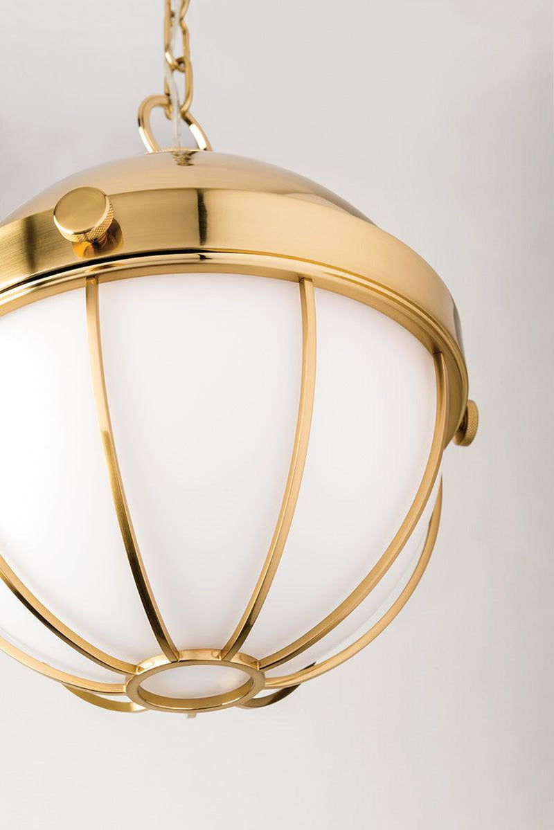 Lighting - Pendant Sumner 1 Light Pendant // Aged Brass // Medium 