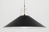 Lighting - Pendant Syosset 1 Light Large Pendant // Polished Nickel & Black 