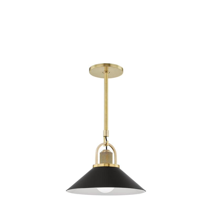 Lighting - Pendant Syosset 1 Light Small Pendant // Aged Brass & Black 