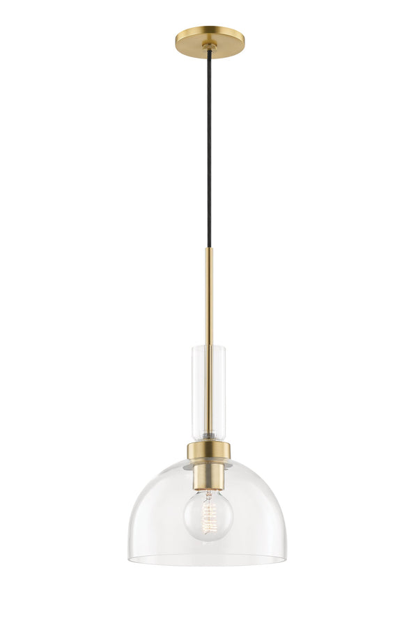 Lighting - Pendant Tabitha 1 Light Pendant // Aged Brass 