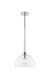 Lighting - Pendant Tabitha 1 Light Pendant // Polished Nickel 