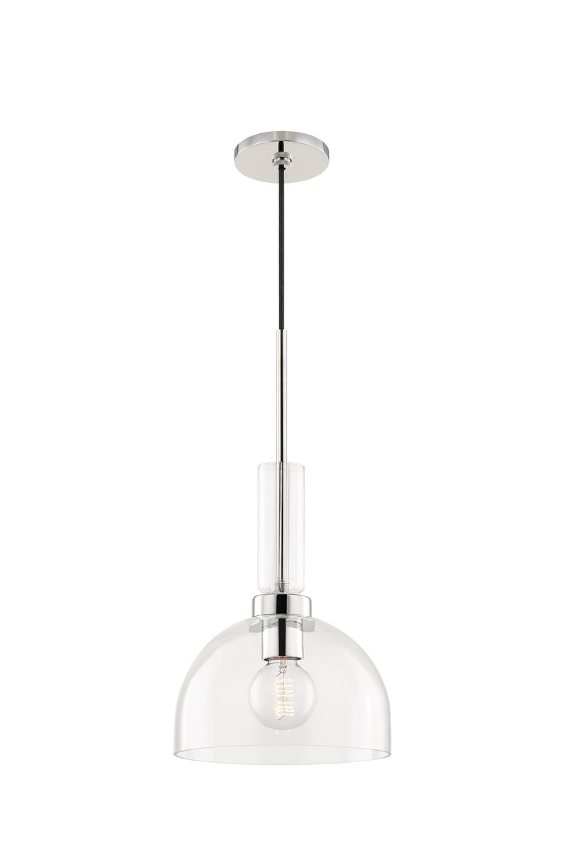 Lighting - Pendant Tabitha 1 Light Pendant // Polished Nickel 