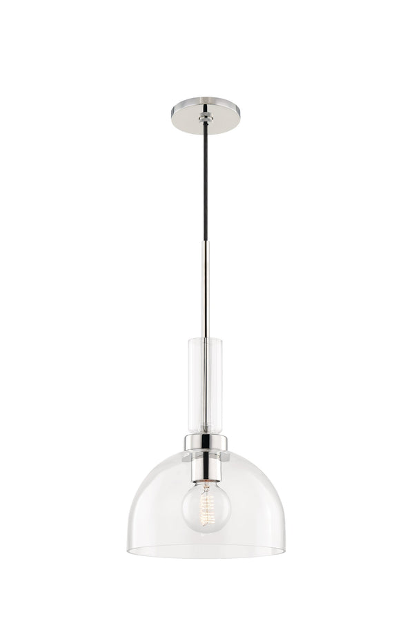 Lighting - Pendant Tabitha 1 Light Pendant // Polished Nickel 