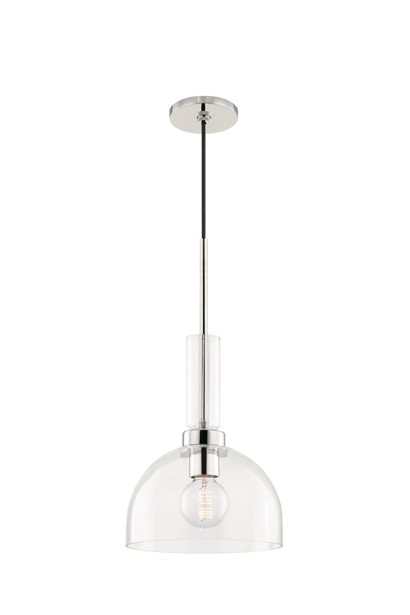 Lighting - Pendant Tabitha 1 Light Pendant // Polished Nickel 