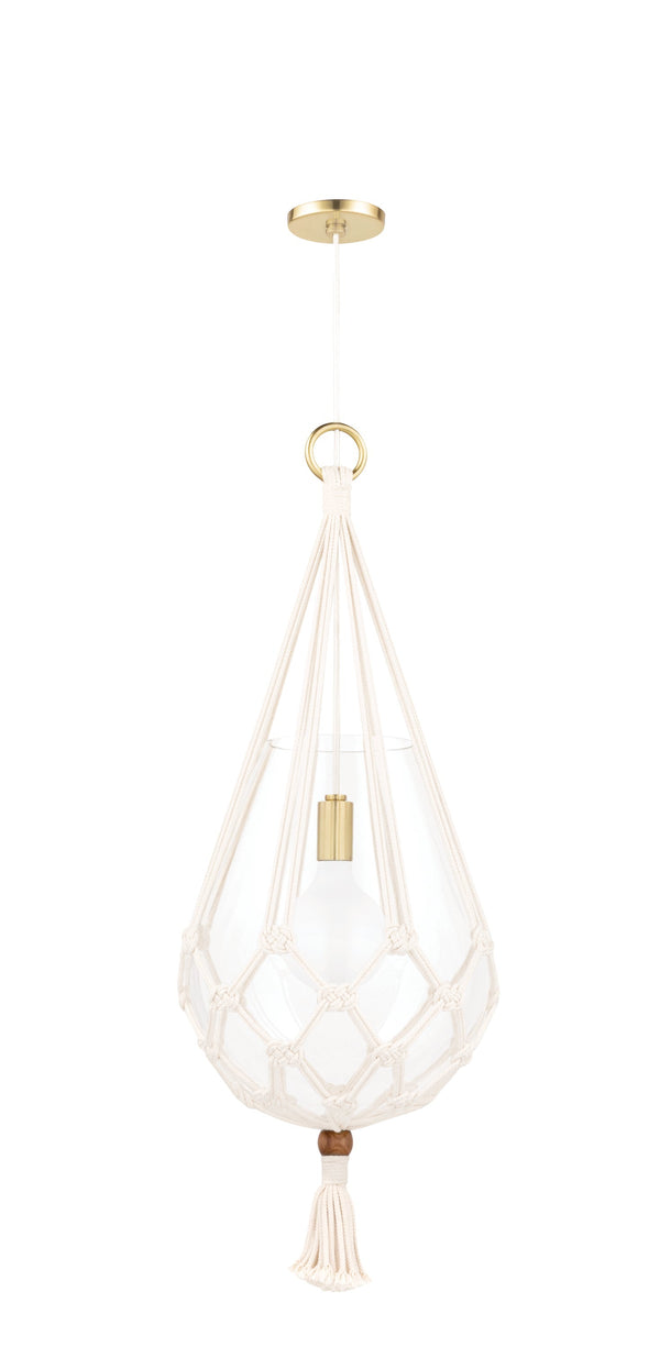 Lighting - Pendant Tessa 1 Light Large Pendant // Aged Brass 