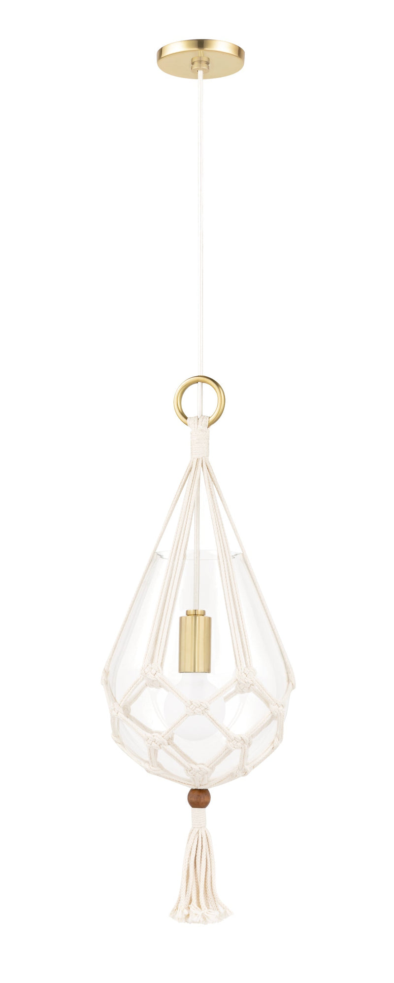 Lighting - Pendant Tessa 1 Light Small Pendant // Aged Brass 