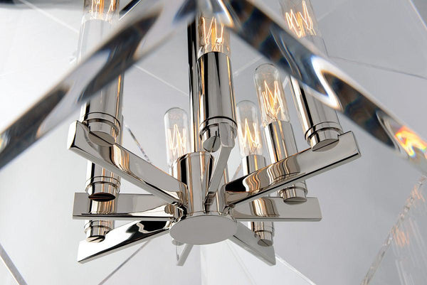 Lighting - Pendant Travis 8 Light Pendant // Polished Nickel // Small 