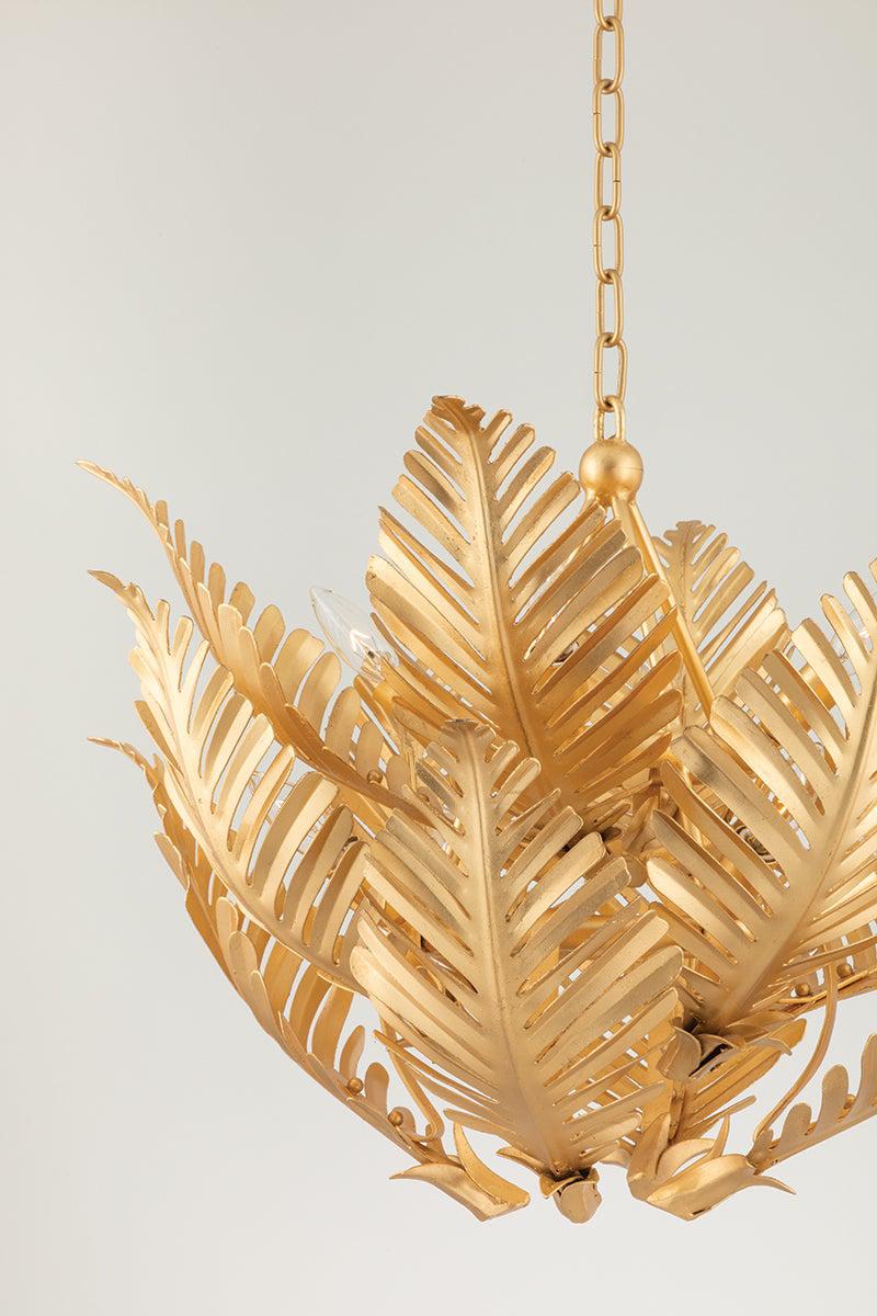 Lighting - Pendant Tropicale 8 Light Small Pendant // Gold Leaf 