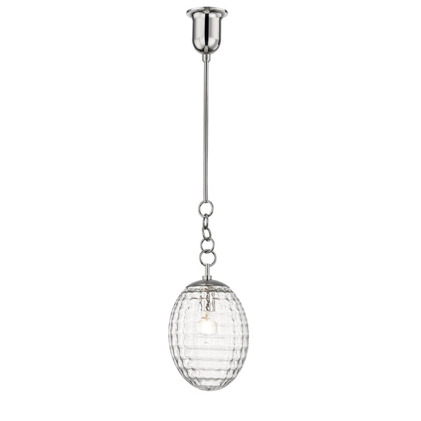 Lighting - Pendant Venice 1 Light Small Pendant // Polished Nickel 