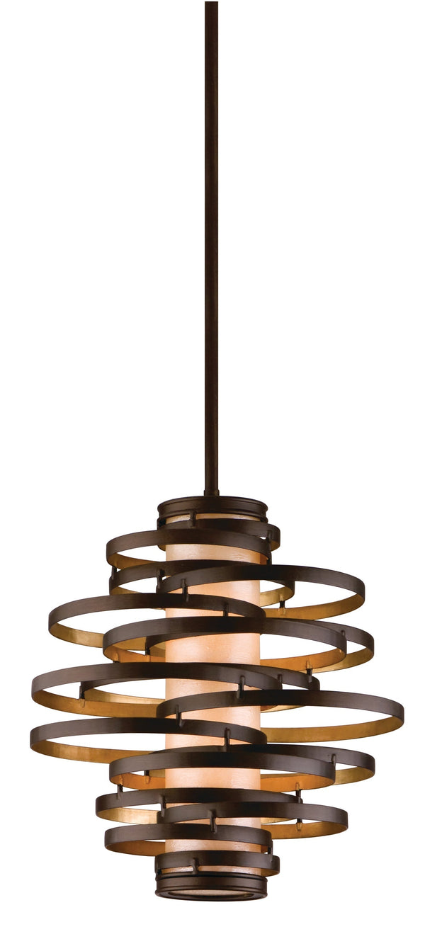 Lighting - Pendant Vertigo 2lt Pendant Small // Bronze and Gold Leaf 