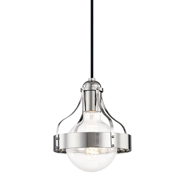 Lighting - Pendant Violet 1 Light Pendant // Polished Nickel // Small 