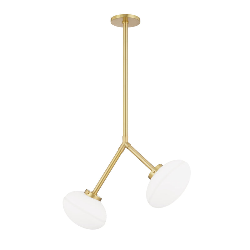 Lighting - Pendant Wagner 2 Light Pendant // Aged Brass 