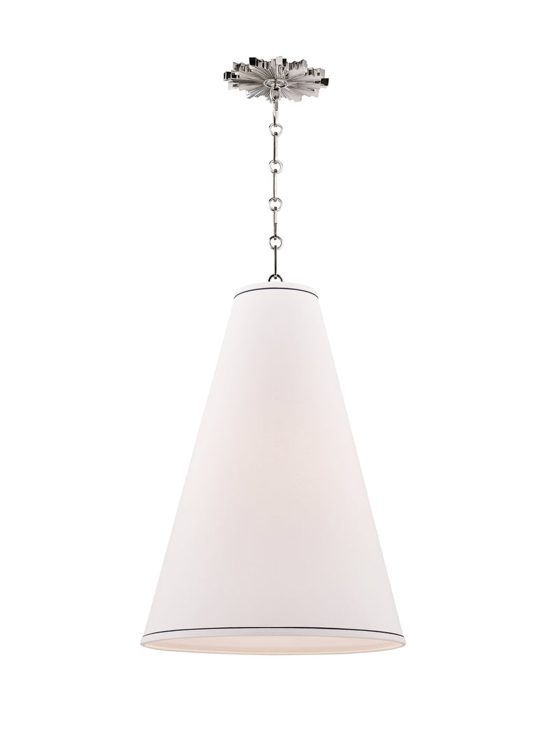 Lighting - Pendant Worth 1 Light Large Pendant // Polished Nickel 