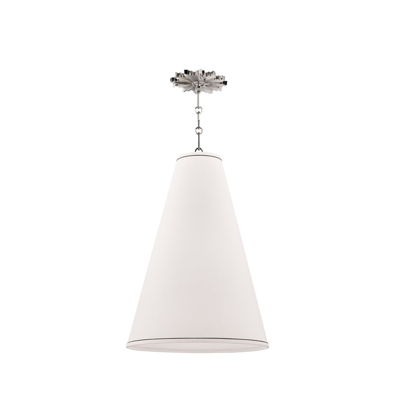 Lighting - Pendant Worth 1 Light Large Pendant // Polished Nickel 