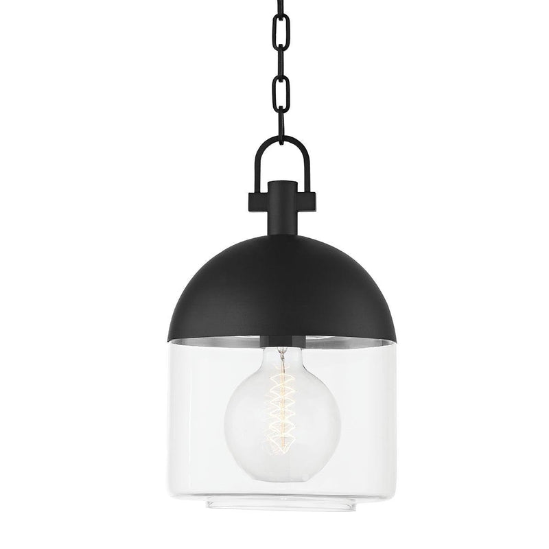 Lighting - Pendant Zephyr 1 Light Large Exterior Pendant // Textured Black 