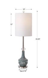 Lighting Piers Mottled Blue Buffet Lamp 