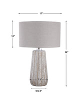 Lighting Pikes Stone-Ivory Table Lamp 