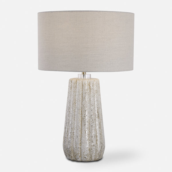 Lighting Pikes Stone-Ivory Table Lamp 