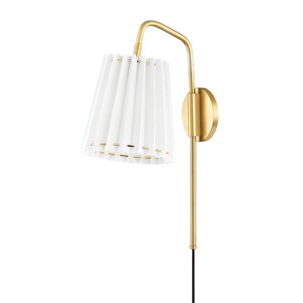 Lighting - Plug-in Sconce Demi 1 Light Portable Wall Sconce // Aged Brass 