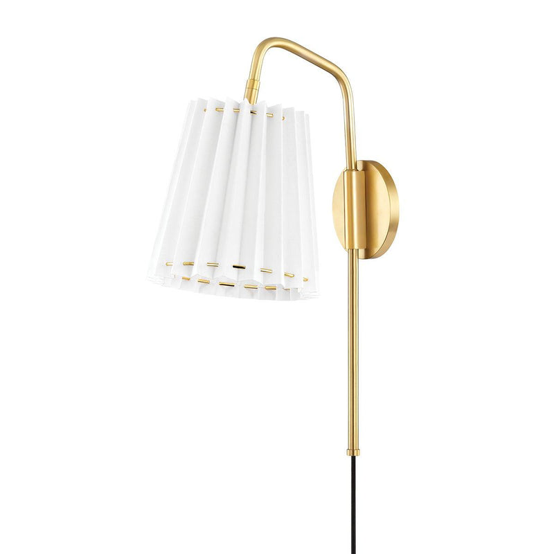 Lighting - Plug-in Sconce Demi 1 Light Portable Wall Sconce // Aged Brass 