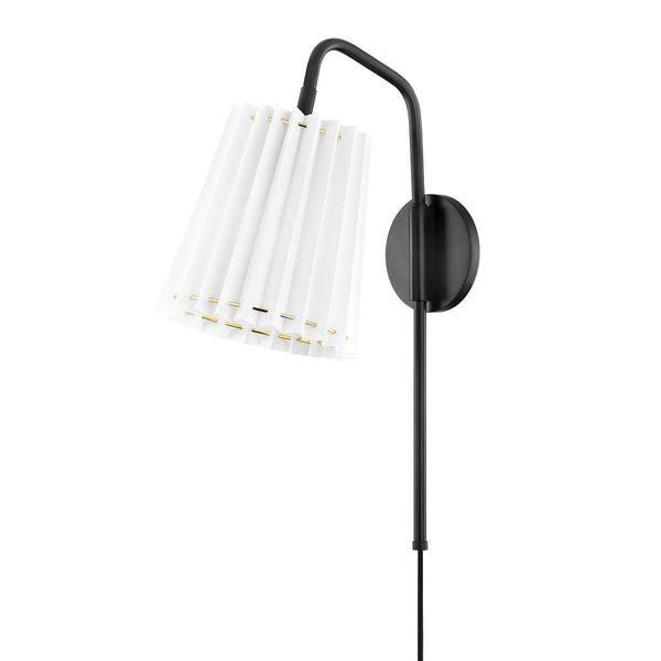 Lighting - Plug-in Sconce Demi 1 Light Portable Wall Sconce // Soft Black 