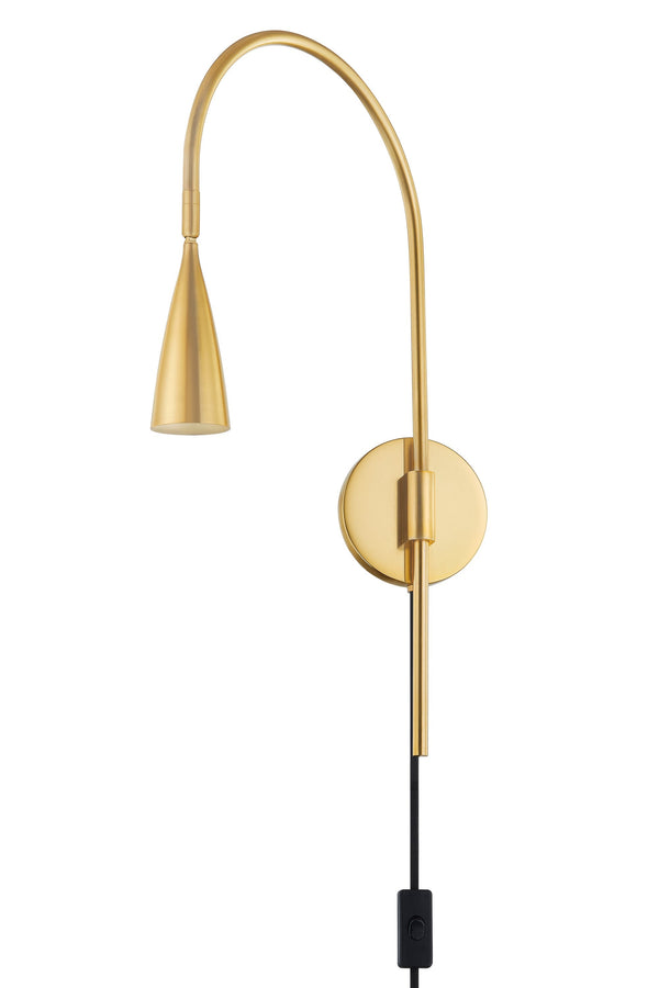 Lighting - Plug-in Sconce Jenica 1 Light Portable Sconce // Aged Brass 