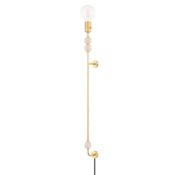 Lighting - Plug-in Sconce Slater 1 Light Portable Wall Sconce // Aged Brass 