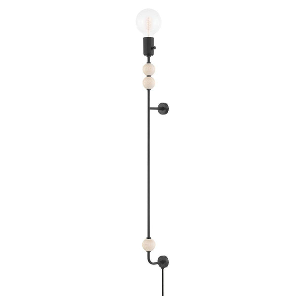 Lighting - Plug-in Sconce Slater 1 Light Portable Wall Sconce // Soft Black 