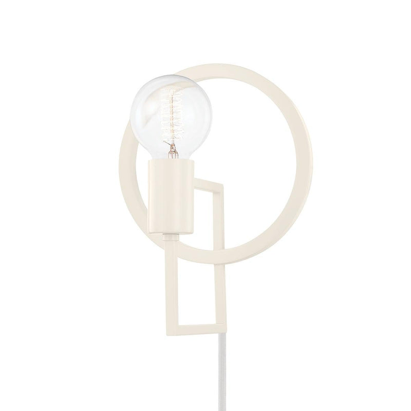 Lighting - Plug-in Sconce Tory 1 Light Portable Wall Sconce // Soft Cream 