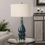 Lighting Prussian Blue Ceramic Lamp 
