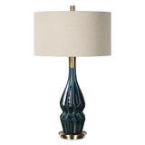 Lighting Prussian Blue Ceramic Lamp 