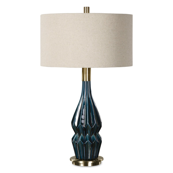Lighting Prussian Blue Ceramic Lamp 