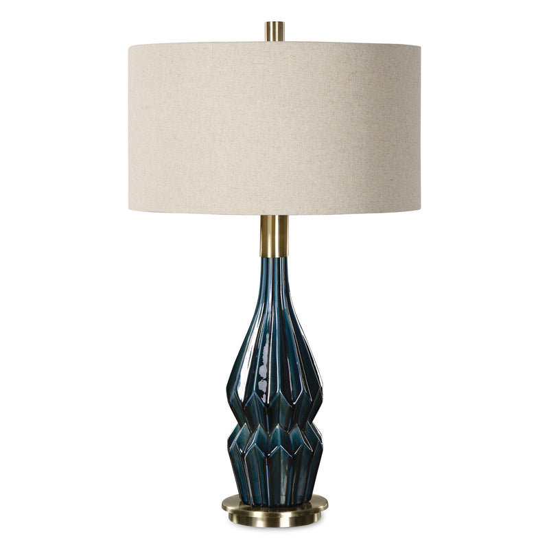 Lighting Prussian Blue Ceramic Lamp 