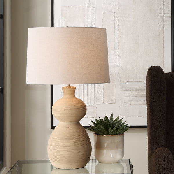 Lighting Pueblo Fired Clay Table Lamp 