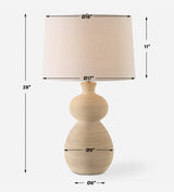 Lighting Pueblo Fired Clay Table Lamp 
