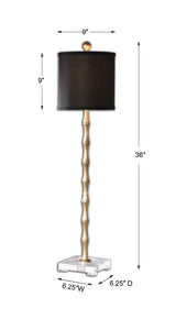 Lighting Quindici Metal Bamboo Buffet Lamp 