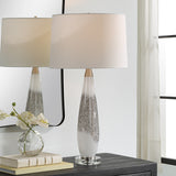 Lighting Quinn White & Silver Table Lamp 