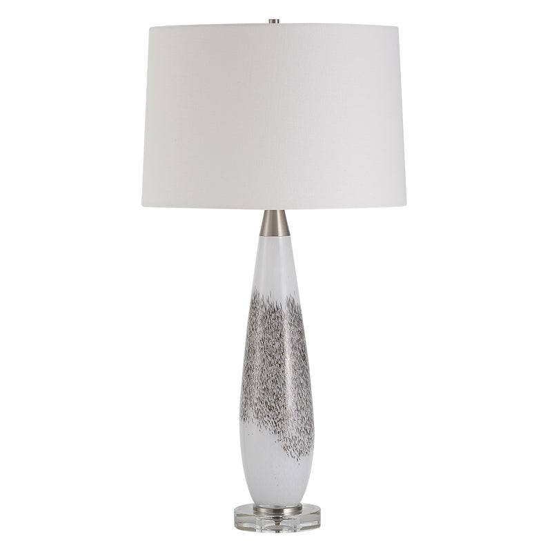 Lighting Quinn White & Silver Table Lamp 