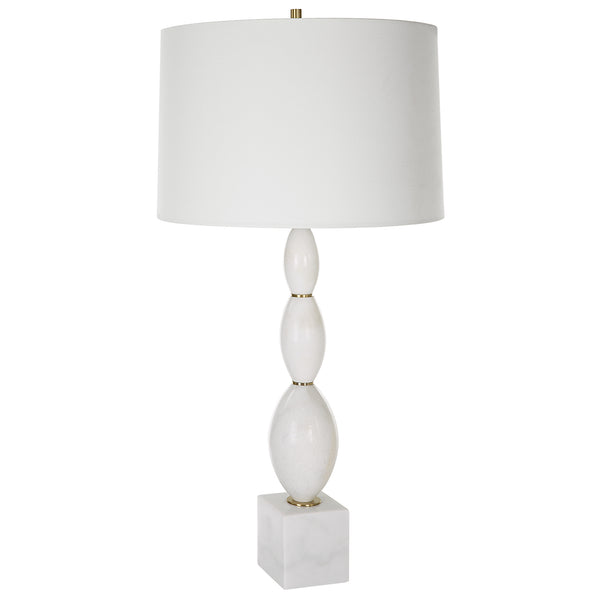 Lighting Regalia White Marble Table Lamp 