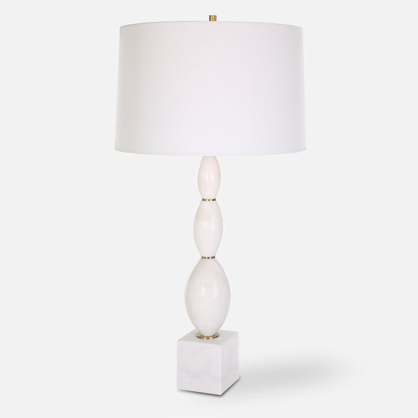 Lighting Regalia White Marble Table Lamp 