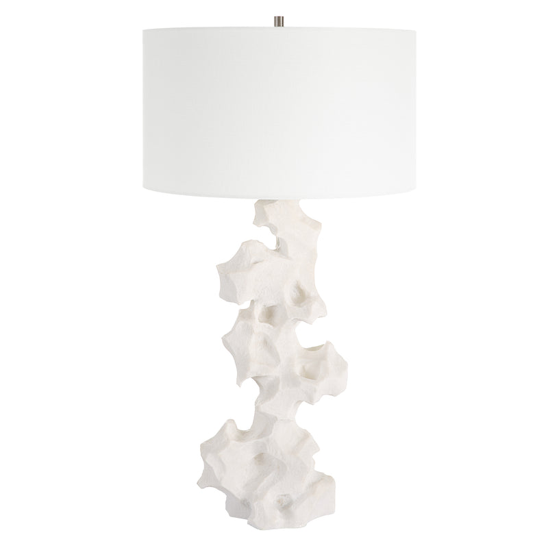 Lighting Remnant White Marble Table Lamp 