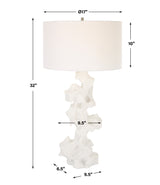 Lighting Remnant White Marble Table Lamp 
